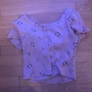 PINK FLORAL CROP TOP